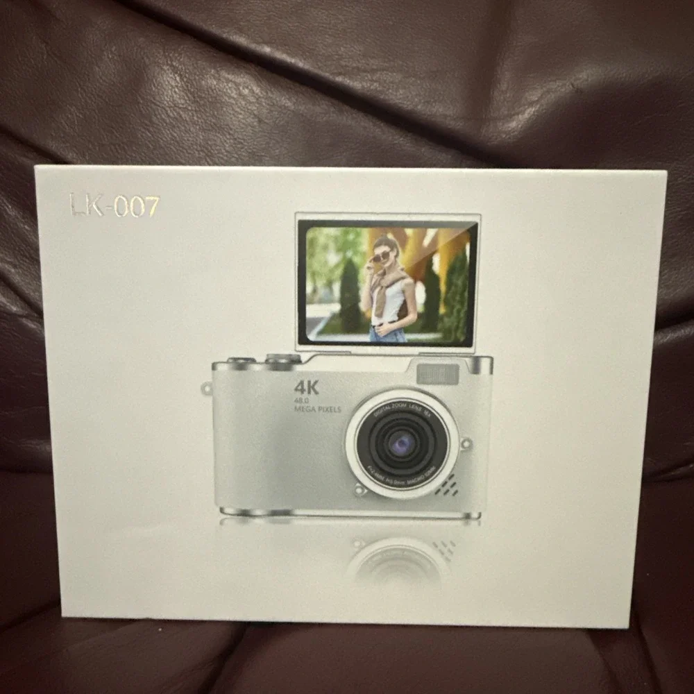 4K Digital Camera 48MP HD Vlogging Camera 180° Flip Screen Anti Shake Selfie Cam